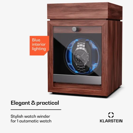 Скринька ротатор ротомат віндер Klarstein Brienz 1 для підзаводу годинника з відділом для прикрас Німеччина Дніпро