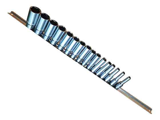 Набір головок 16шт. 3/8" подовжених 6гр. 8-22мм TOPTUL Винница