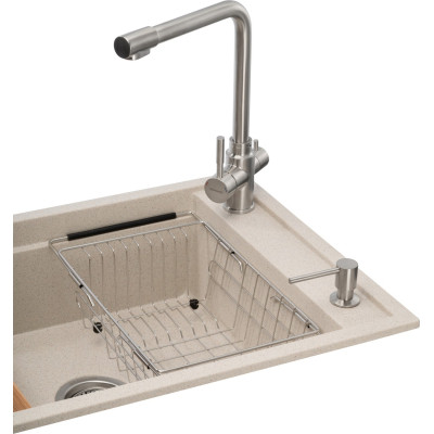 Мийка кухонна GRANADO Optimal Estella terra (+ змішувач Badalona LUX inox + дозатор Redondo inox + кошик+дошка) (ksg0203) Вінниця - фото 5