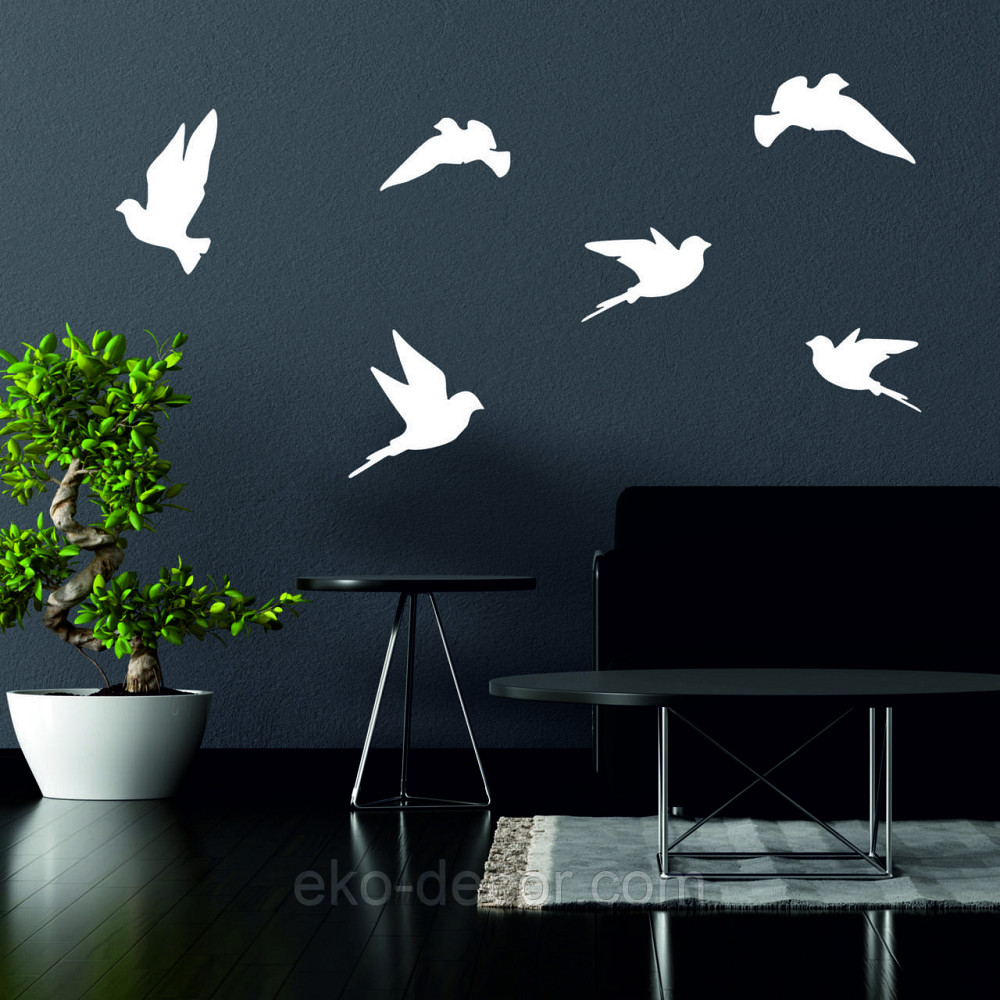 Декоративне настінне Панно «Пташка» Декор на стіну(ціна за 1шт) 20*14 см, Білий Київ - фото 8