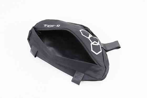 Сумка передня під раму трикутна 280х135х60мм, кріпл. на липучці, вологозахисна, чорна Киев