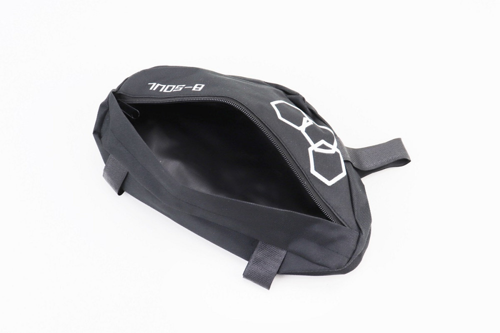 Сумка передня під раму трикутна 280х135х60мм, кріпл. на липучці, вологозахисна, чорна Киев - изображение 3