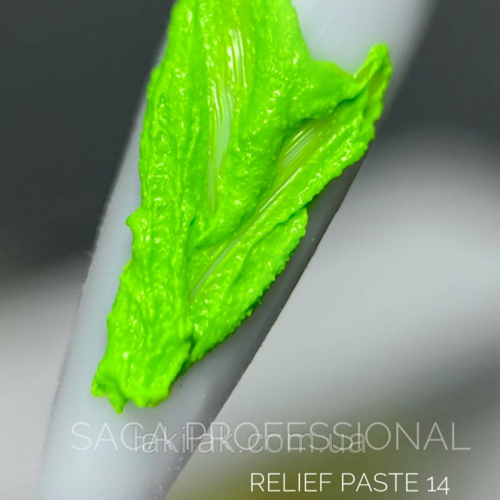 Гель для дизайну SAGA Relief Past 14 (салатова) 5мл Херсон - изображение 1