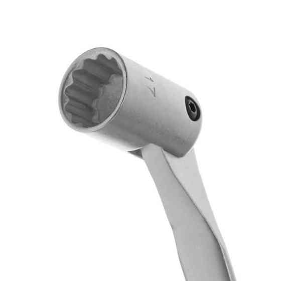 Ключ рожково-накидний, шарнірний, 17 мм,, Cr-V, покриття: сатин-хром INTERTOOL XT-1417 Київ