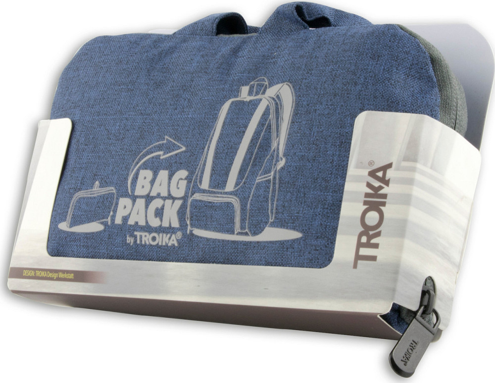 Рюкзак складной Troika Bagpack 12л Cиний Киев - изображение 4