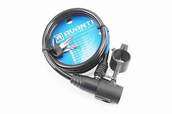 Замок протиугінний тросовий 1200х8мм під ключ, кріплення за трубу сидіння, AGL-102 Київ