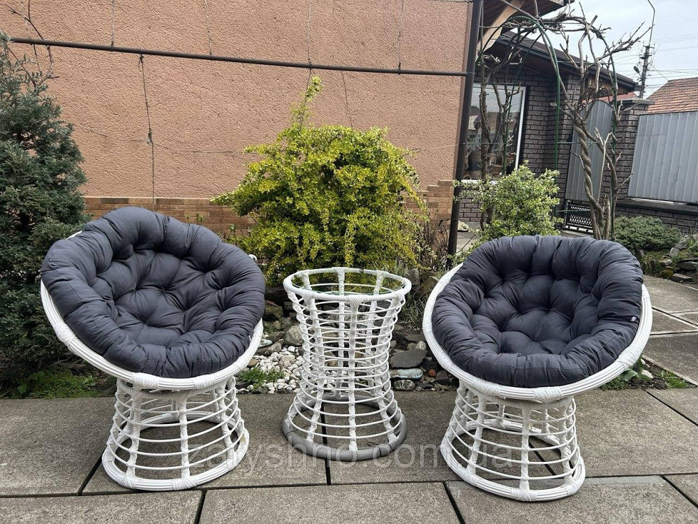 Меблі ротангові вуличні білі Київ - фото 5