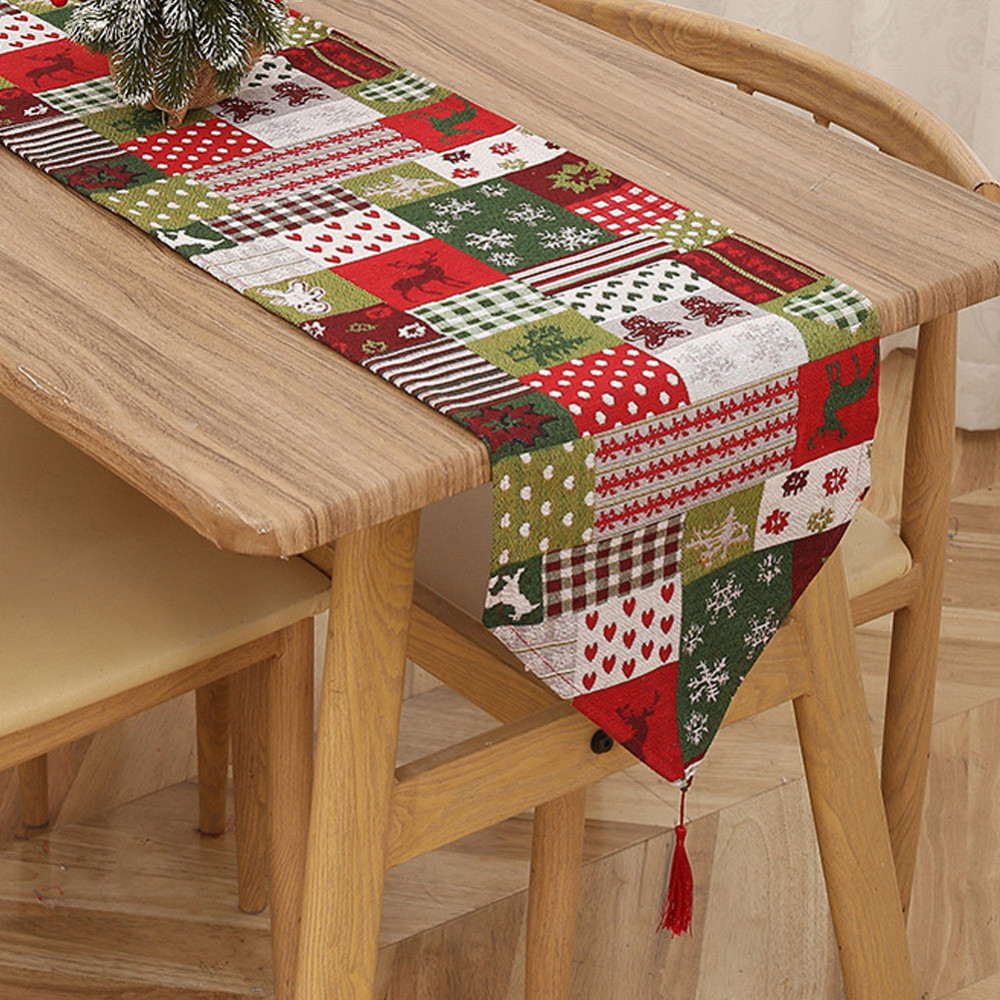 Рождественская скатерть на стол 170 см на 34 см разноцветный Киев - изображение 2
