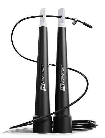 Скакалка Hop-Sport Crossfit з пластиковими ручками HS-P010JR чорна Київ