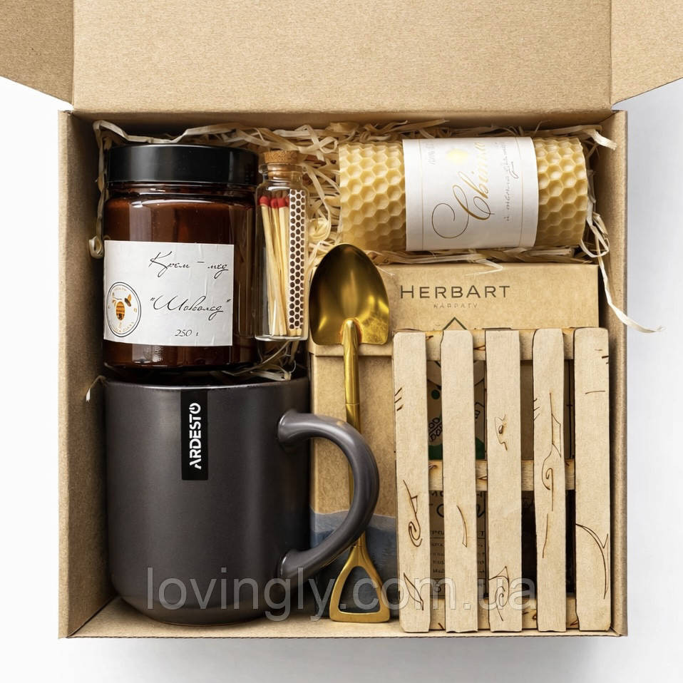 Подарунок для чоловіка, батька, друга або брата - чоловічий набір з чашкою, чаєм і медом Ірпінь - фото 5