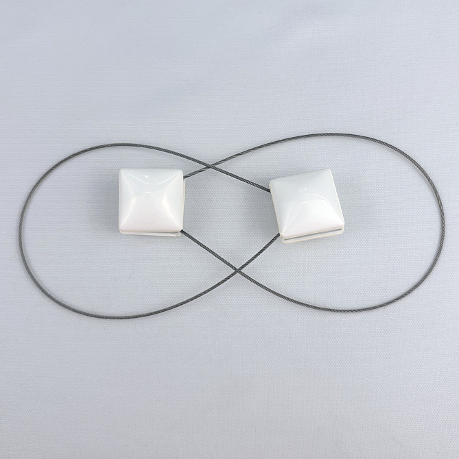 Магниты для штор и гардин Квадрат набор 2 шт Белый (81-279) Киев - изображение 6