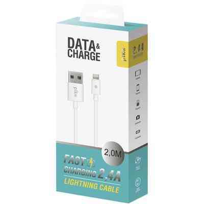 Дата кабель USB 2.0 AM to Lightning 2.0m white Piko (1283126493867) Винница