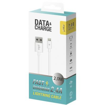 Дата кабель USB 2.0 AM to Lightning 2.0m white Piko (1283126493867) Винница - изображение 2