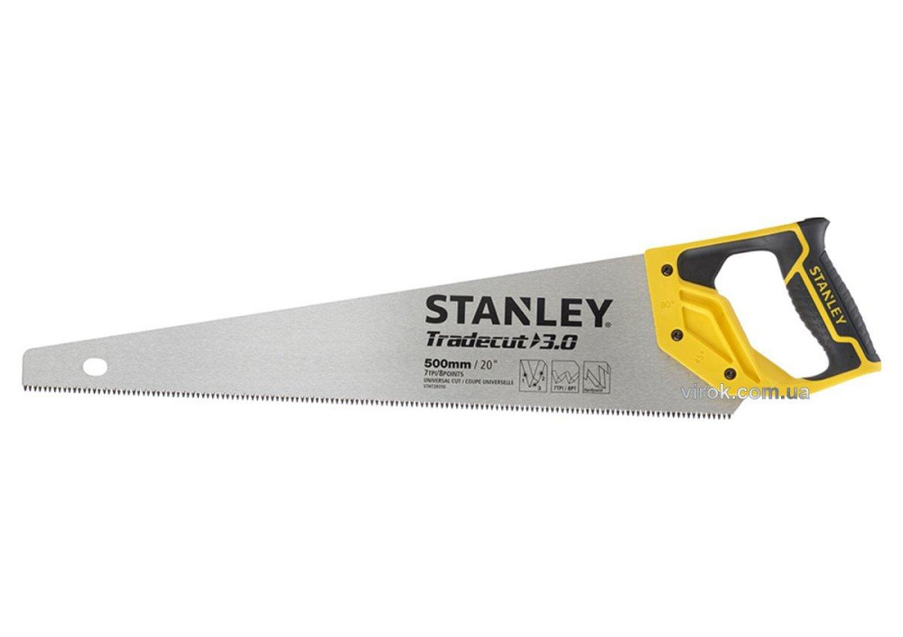 Ножівка по дереву STANLEY "Tradecut" : L= 500 мм, 7 зубів/1" Одеса - фото 1