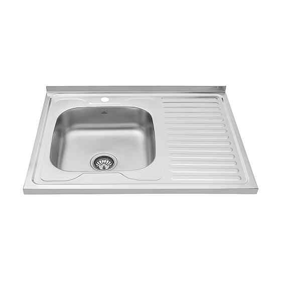 Кухонная мойка накладная с нержавеющей стали Kroner KRP Dekor - 60х80L  (0.6 мм) Киев