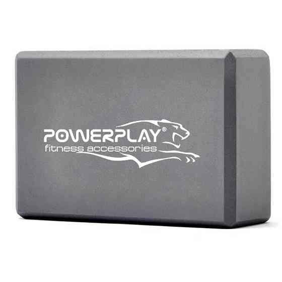 Блок для йоги PowerPlay 4006 Yoga Brick Сірий Луцьк