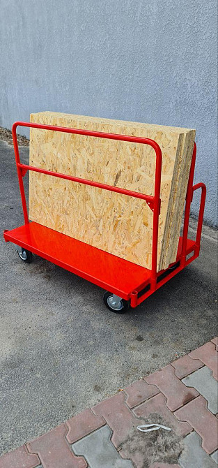 Тележка платформенная грузовая Красный 1090х750 Тележка грузовая с бортами Складская тележка Белая Церковь - изображение 4