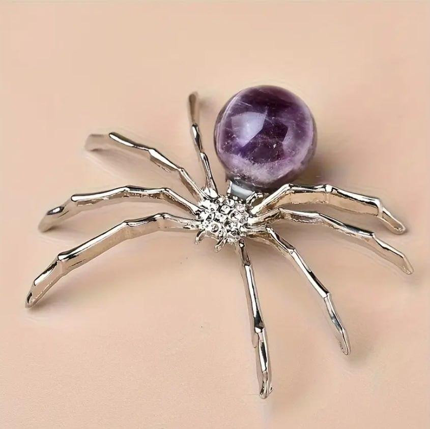 Декоративная фигурка с аметистовым кристаллом – сувенир из натурального камня 5.5×4.5 см Киев - изображение 1