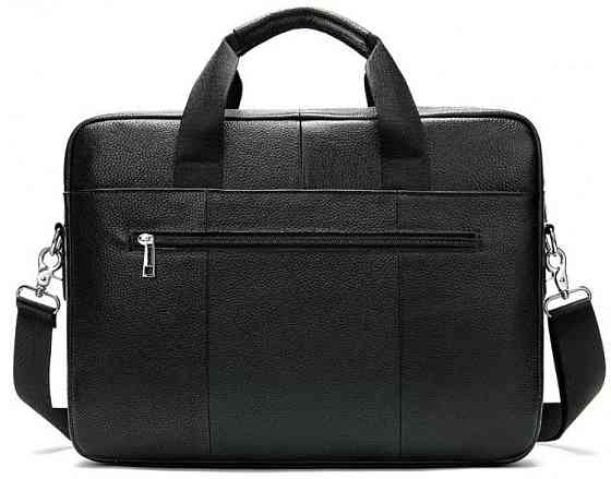 Чоловічий портфель для ноутбука та документів Tiding Bag (39 x 28 x 8 см) з натуральної шкіри Чорний Вінниця