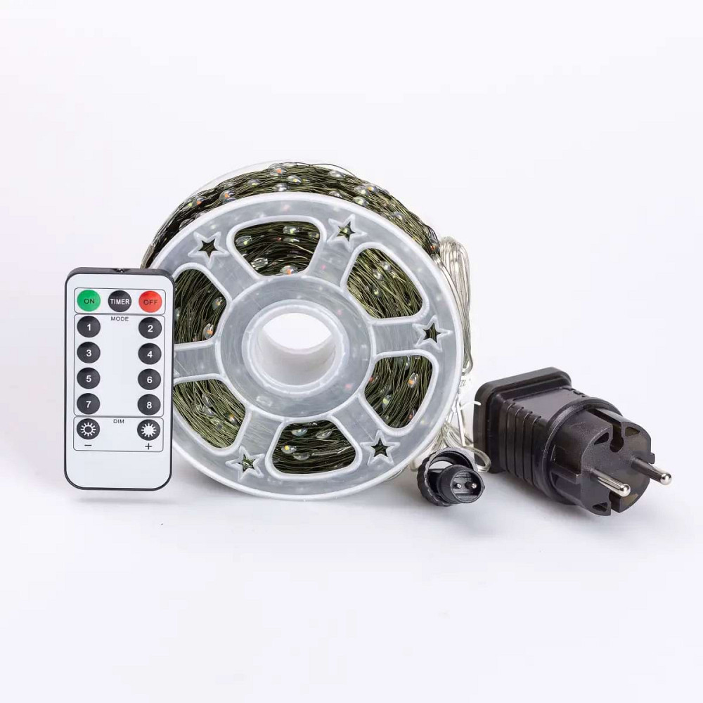 Garlando Гірлянда роса на пульті 200 метрів на 2000 led світлодіодів крапля на зеленому дроті м Коломия - фото 5