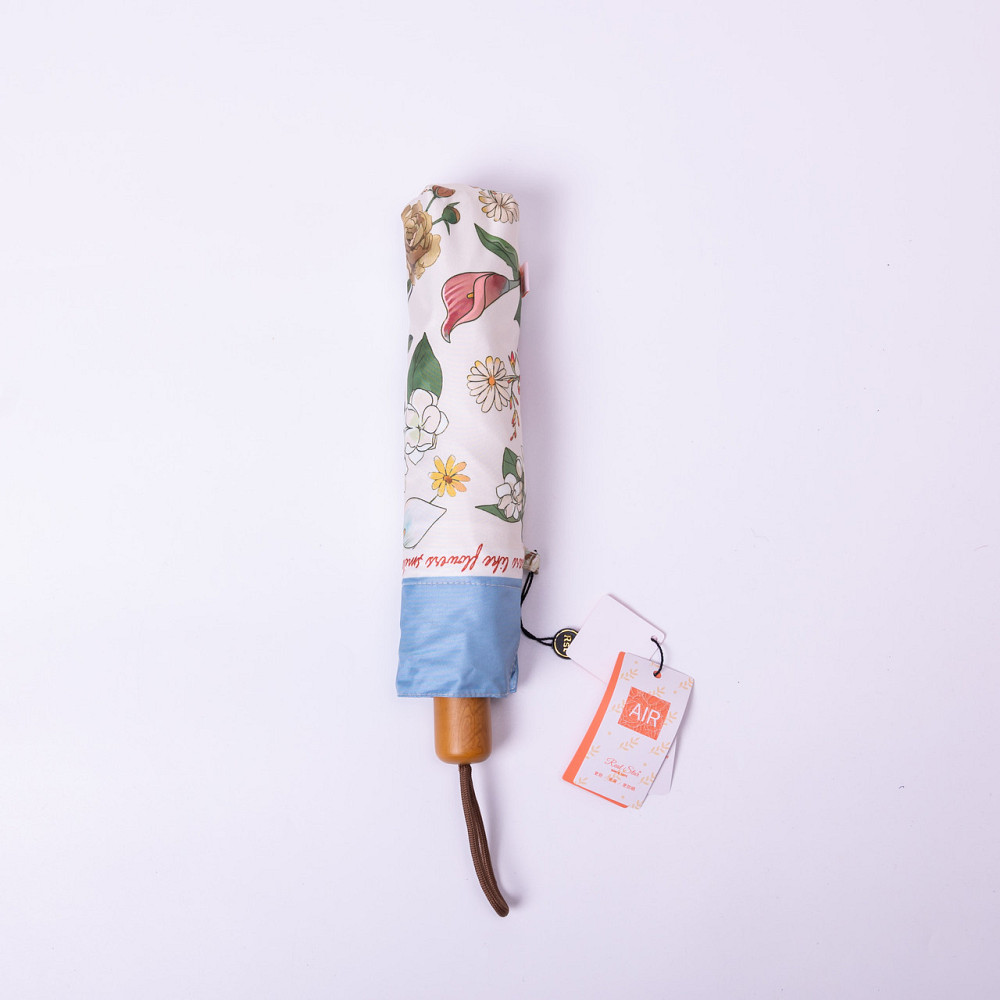 Yiwu Парасолька механічна елегантна з принтом міцна надійна з поліестеру діаметр 99 см Синій HP Коломия - фото 4