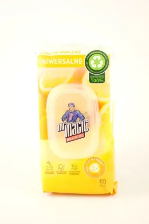 Вологі серветки для прибирання універсальні Mr Magic лимон 80шт Київ