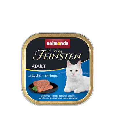 Паштет для котів Animonda Vom Feinsten Adult with Salmon + Shrimps 100 г (4017721832021) Вінниця
