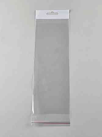 Пакеты для упаковки прозрачные с клейкой лентой и подвесом 9*24+3\25мк +скотч(+еврослот3,5) (1000 шт) Харьков