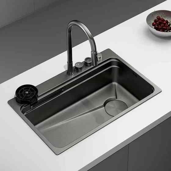 Мийка Zerix ZH7548-SET-03 Nano-Black з вбудованим змішувачем з нерж. сталі   ( ZM5577 ) 38656 Харків