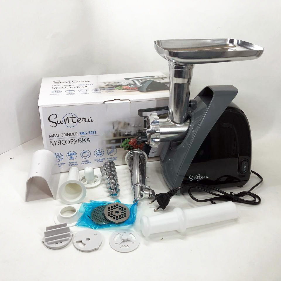 Кращі електро м'ясорубки для дому Suntera, Потужна електро м'ясорубка з насадками GT-29 Львів - фото 4