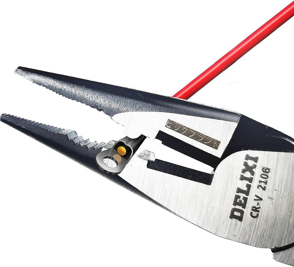 Плоскогубці DELIXI 7" з функцією зачистки та обжиму Київ - фото 9