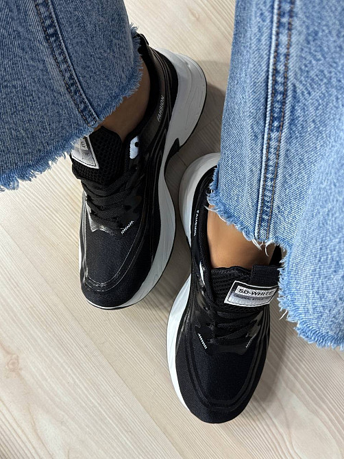 Кросівки жіночі Violeta 149-62 на білій підошві текстильні сітка чорні, 40, 25 см Київ - фото 3