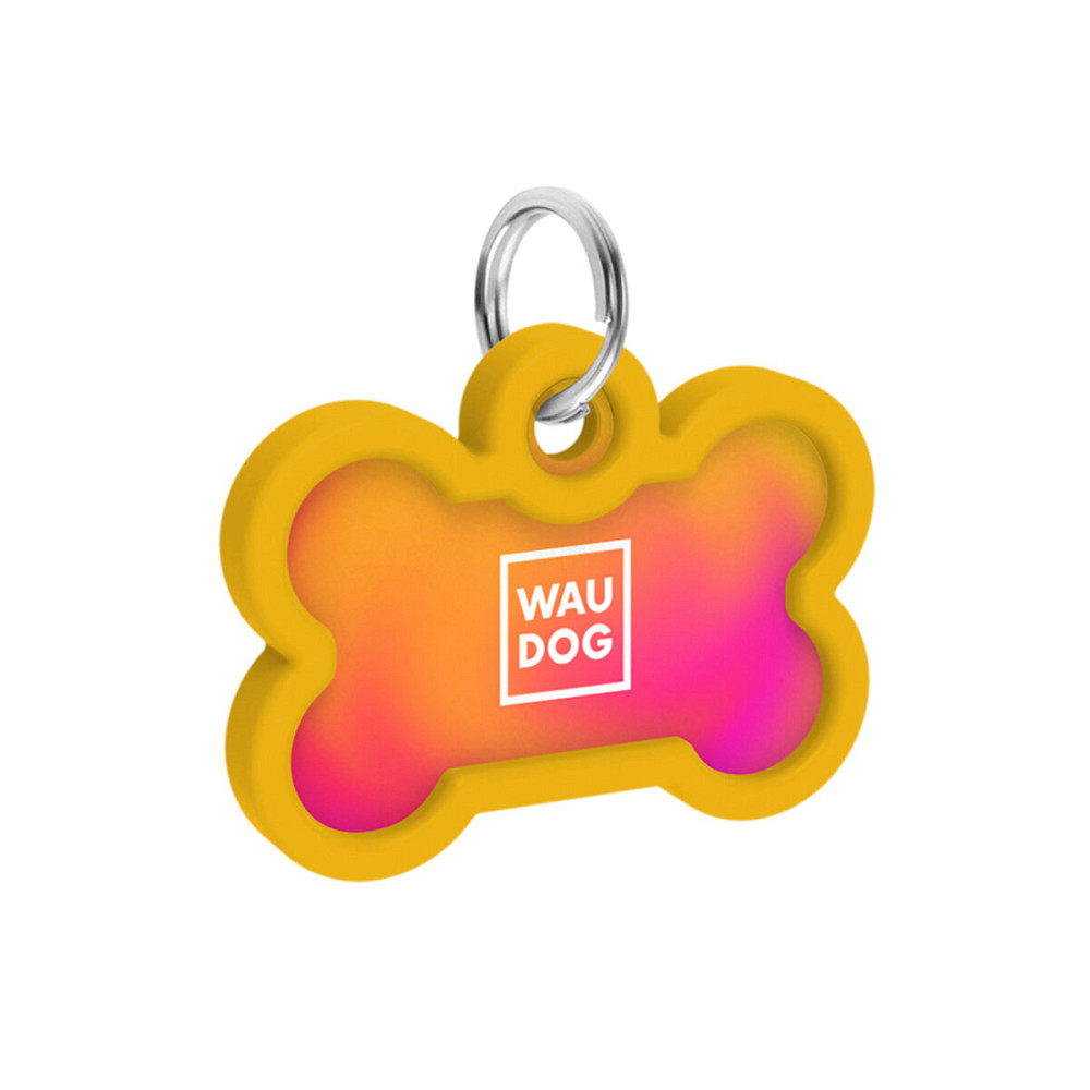 Адресник для собак и кошек металлический WAUDOG Smart ID с QR паспортом, рисунок 