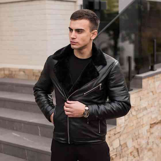 Мужская зимняя Куртка без капюшона Pobedov Winter Jacket V6 Black Киев