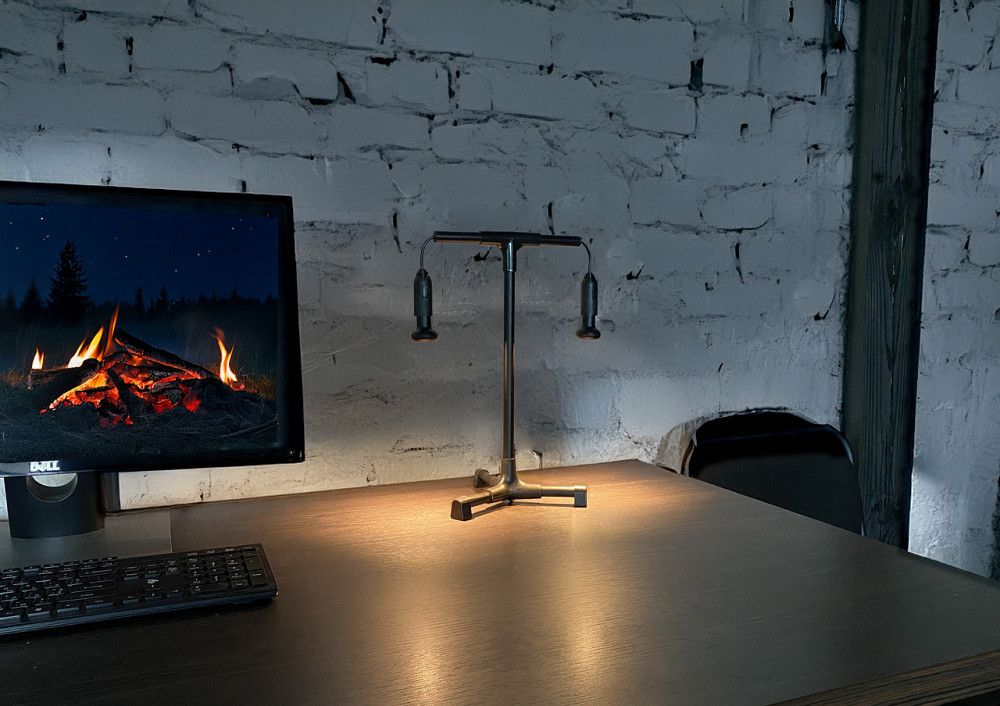 Настільна лампа Black Tandem - подвійний металевий дизайнерський LED світильник із спрямованими ламп Борисполь - изображение 2