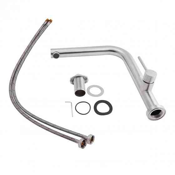 Смеситель для кухни брашированный из нержавейки Qtap Zdenek QTZDN9032103FC Brushed Nickel PVD Харьков