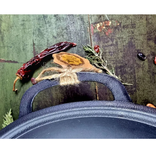 Казан "узбецький" WOK чавунний 12л з кришкою-сковородою гриль V12CPГрWok Майстерня Житомир