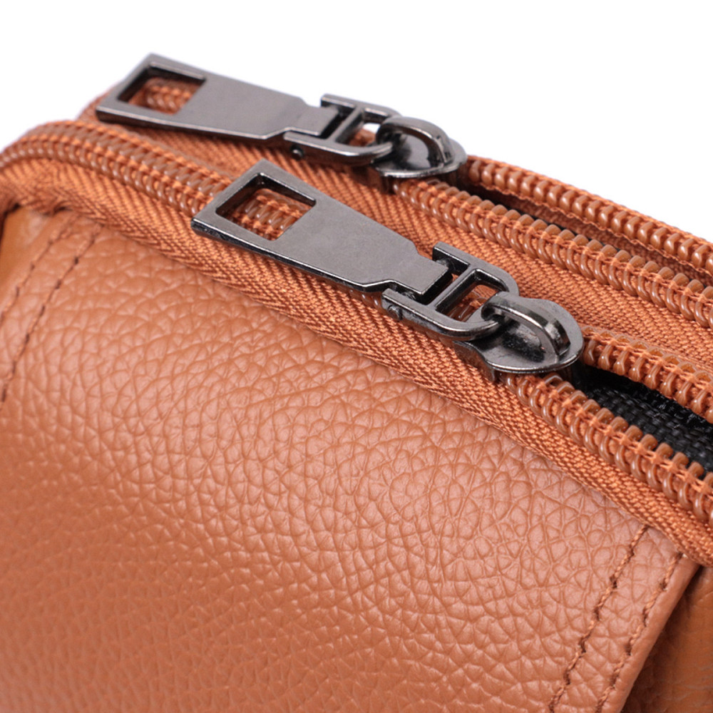 Чоловіча сумка на пояс на два відділення з натуральної шкіри Рудий (Vintage) Київ - фото 1