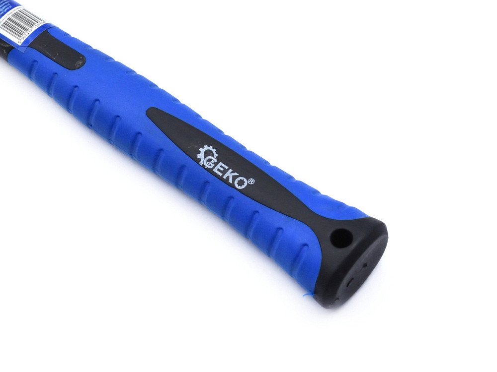Молоток бляхара "GeKo"-premium 225 г з ручкою зі скловолокна покритого TPR Київ - фото 3