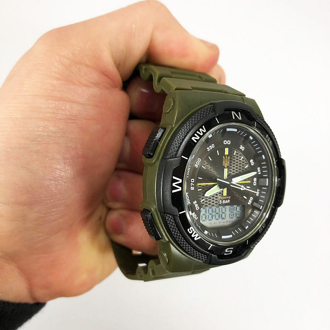 Фірмовий спортивний годинник SKMEI 4541/1454AG, Стильний армійський годинник, Годинник EA-955 армійський скмей Київ - фото 10