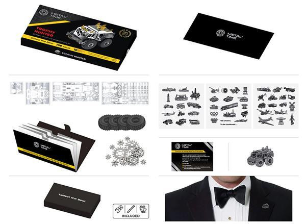 Колекційна модель-конструктор Metal Time Trophy Hunter Всюдихід Шерп механічний двоколірний (MT056) Харків - фото 15