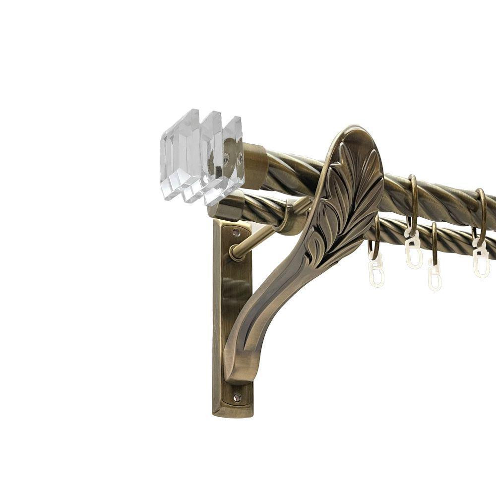 Карниз Orvit Міліора металевий дворядний ретро скручена труба кільце металеве Антик 25\19 мм 300 см Львов - изображение 1