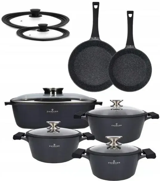 Zwieger Black Stone Комплект 3 Garnków + Сковорідки 20/28cm Жаровня Кришки (ZWBS43) Киев - изображение 1