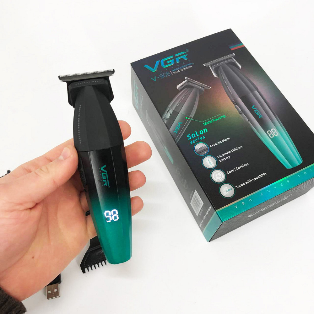 Машинка для стрижки акумуляторна VGR V-906, Багатофункціональна акумуляторна машинка для стрижки ZC-21 Львів - фото 15