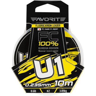 Флюорокарбон Favorite U1 FC 10m 2.0/0.235mm 8.6lb/3.89kg (1693.11.79) Винница - изображение 2