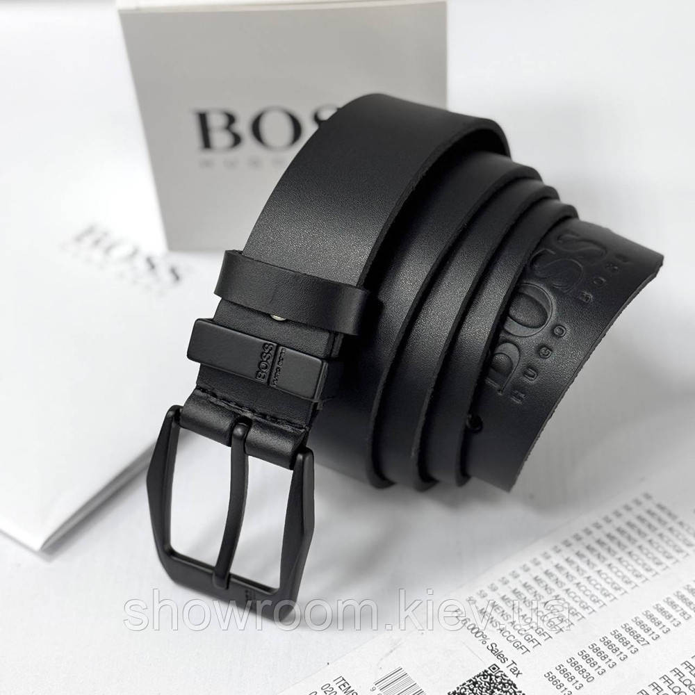 Чоловічий шкіряний пояс Hugo Boss (215-1) Київ - фото 3