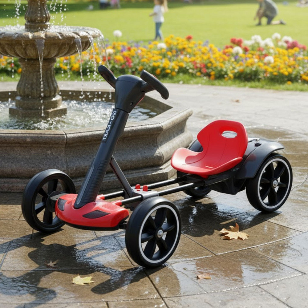 Электрокарт детский 6км/час, до 50кг, 86х54х48.5см, HL-B6, Красный / Электрический карт складной / Детский электромобиль Киев - изображение 1