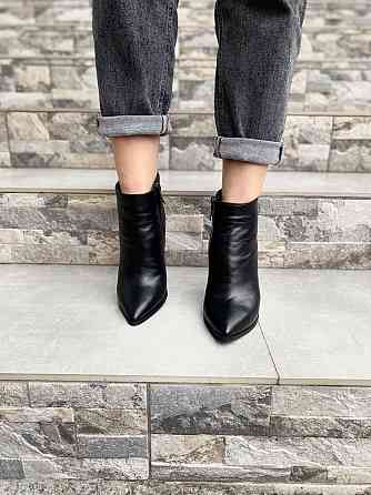 Nivelle Черевики жіночі NIVELLE чорні натуральна шкіра 38р. каблук 10см (5411/91-9535) Коломия