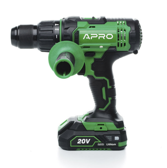 Дриль-шуруповерт ударний 20W 2A 2 АКБ/ЗП/+кейс 20HD APRO Житомир - изображение 6