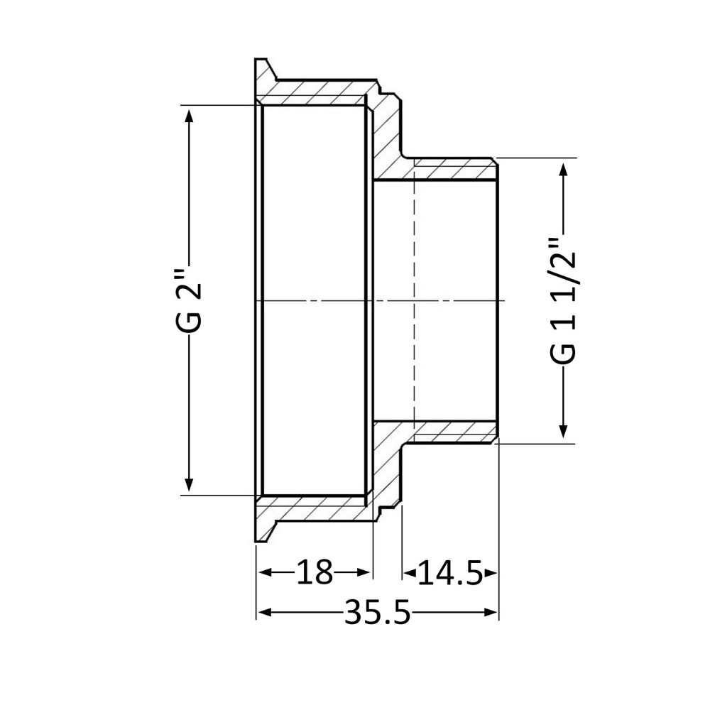 Перехідник Thermo Alliance Standart 2"х1 1/2" ВН SD4095040 Київ - фото 7